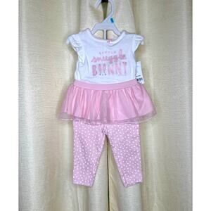 Carters Snuggle Bunny two piece outfit with tutu size 6 months NWT